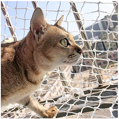 Amazon Co Jp ペットネット 猫保護バルコニー階段落下防止ネット ホワイトナイロンロープカバーネット 猫安全ネット保護バリア装飾直径6mm スポーツ アウトドア