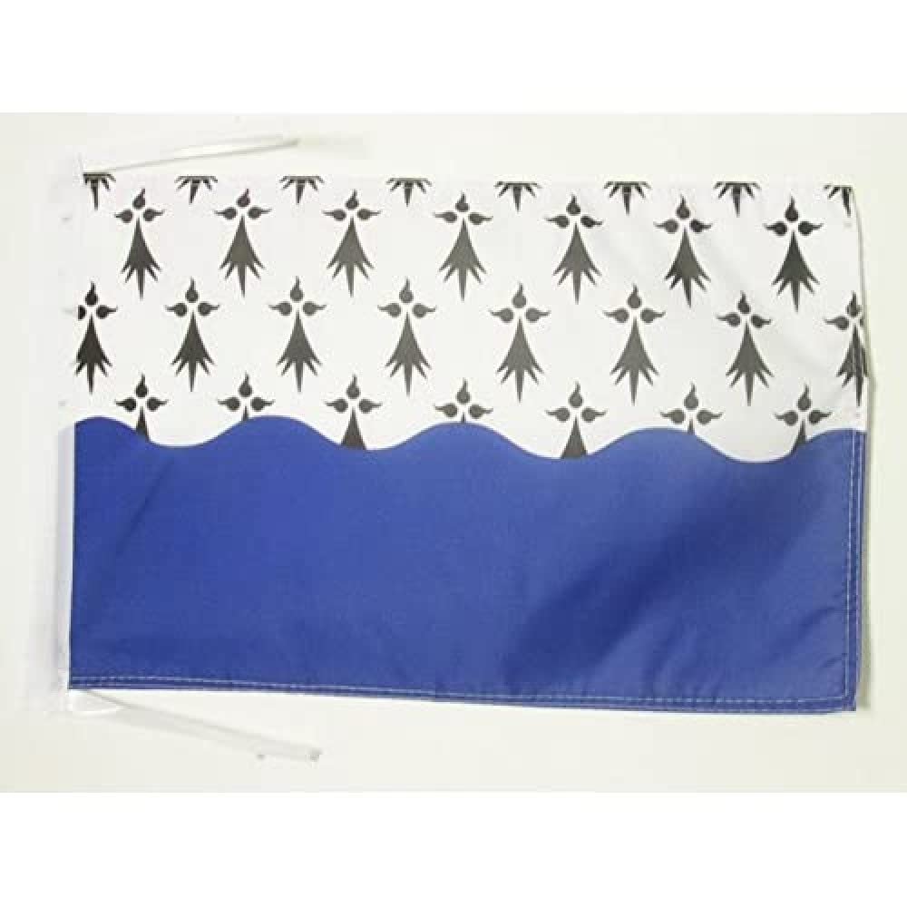 AZ FLAG - French Department of Morbihan Flag - 18'' x 12'' - 100% Polyester France Small Banner with Two Cords - Fade Resistant - Vivid Colors - 18x12 in - 45x30 Cm — image 1