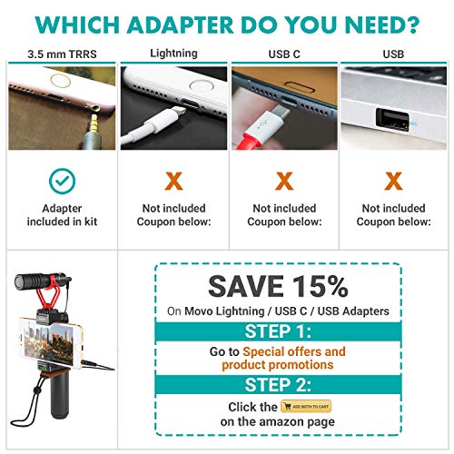 Movo VXR10 Universal Videomikrofon mit Vibrationsdämpfer Stoßdämpfer Schockhalterung, Tragetasche, für iPhone, Android Smartphones, Canon EOS, Nikon DSLR- perfektes Kameramikrofon, Richtrohrmikrofon – Bild 7