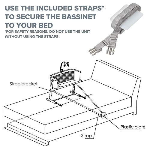 Lil’ Jumbl Baby Bedside Sleeper, Safe Infant Standalone Crib
