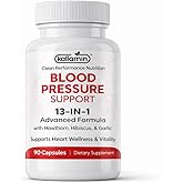 Kaitamin Blood Pressure Support Supplement – 13-in-1 Advanced Formula with Hawthorn, Hibiscus & Garlic – Heart & Cardiovascular Wellness Support – 90 Capsules (3-Month Supply)