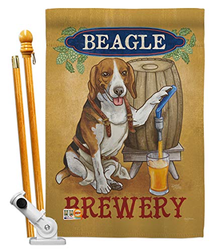 Breeze Decor HS110101-BO Beagle Brewery Nature Pets Decorative Vertical, House…