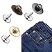 100 Sets Rivets Fasteners Studs Button Sewing Jeans (Gun Black)