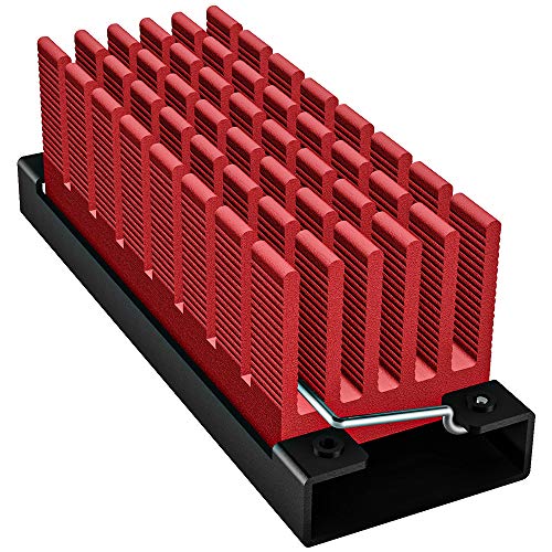 archgon-HS-0130-Disipador-de-Calor-para-el-refrigerador-M2-SSD-2280-PCIe-NVMeSATA-25-mm-de-Altura-Aluminio-Almohadilla-trmica-2X-Montaje-con-Clip-de-Muelle-pasivo-Rojo