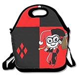 JUCHen Lunch Bag Harley Quinn Lunch Tote Lunch Box For Women Men Kids With Adjustable Strap