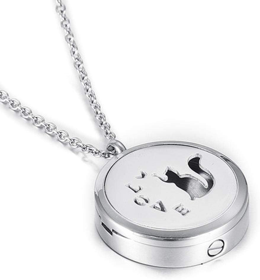 PicZhiwenture Mom and Child Perfume Locket Cremation Memorial Jewelry For Family Loss Urn Pendants Hold Ashes Keepsake Necklace-1pcs_silver