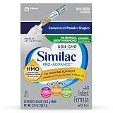 Similac Pro-Advance Non-GMO with 2'-FL HMO Infant Formula with Iron for Immune Support, Baby Formula 0.58 oz, 16 Count
