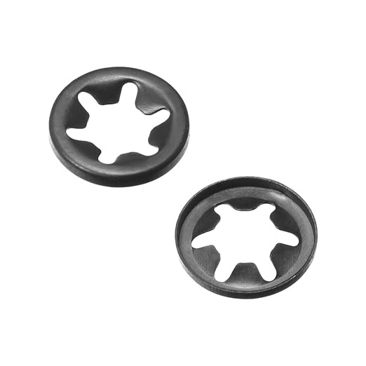 uxcell Internal Tooth Star Washers M5.5 x 11mm 65Mn Black