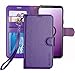 ERAGLOW Wallet Case Compatible with Samsung Galaxy S9, Purple, Card Slots & Kickstand
