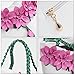 Women Shoulder Bag Handbag Tote Purse PU Leather Crossbody Flower with Weave Handle Bags White By Celsino (Black)