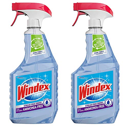 Windex Glass Cleaner, Crystal Rain, No Ammonia, 26 Ounces (Pack of 2)