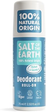 Salt Of The Earth Ocean & Coconut Natural Deodorant Roll On 75ml Vegan UK