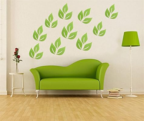 Bluelover Hojas 3d Calcomanias 3 Pcs 10 Colores Acrilico Hogar