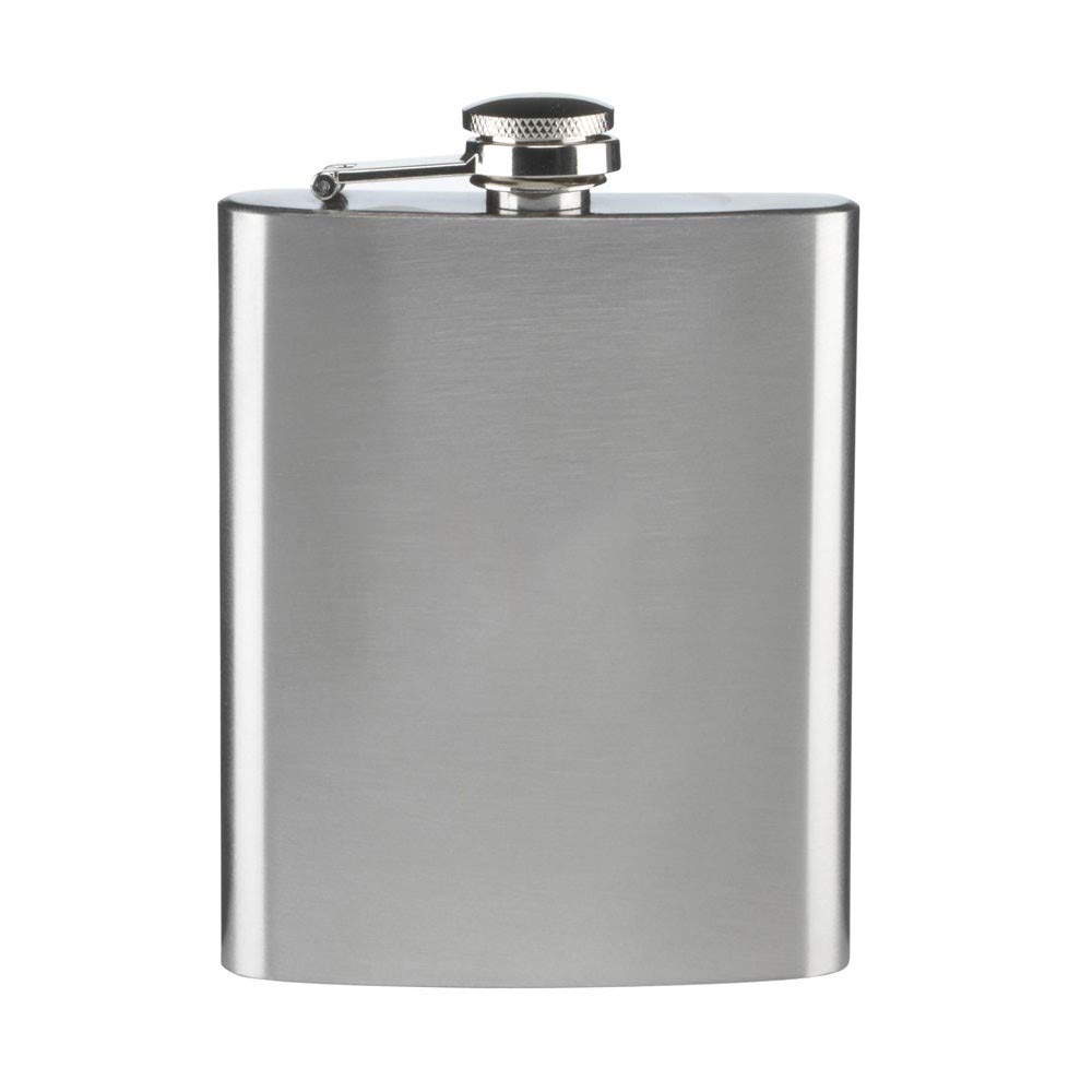 eBuyGB Stainless Steel Hip Groomsmen Best Man Flask Bridesmaids Wedding Metal Drinks Cateen, 7 Ounces, Silver — image 1