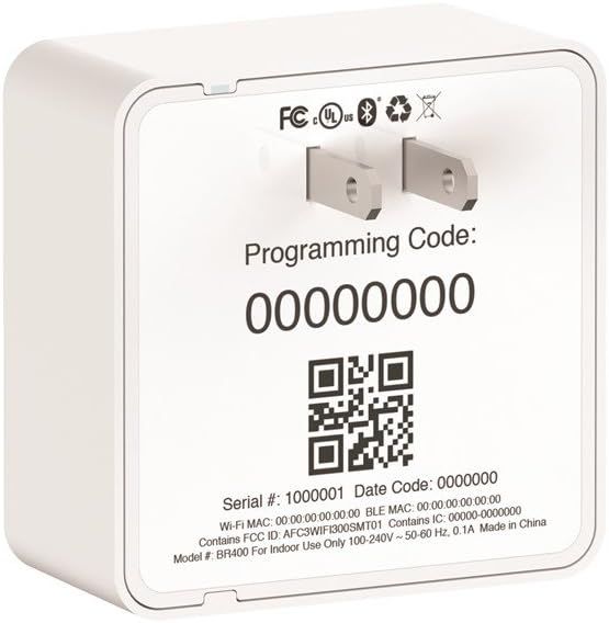 Schlage BR400 Sense Wi-Fi Adapter, White (2.4GHz WiFi only) - - 
