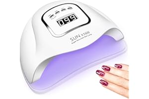 BEENLE UV LED Nail Lamp 150W, Professional Nail Dryer Gel Polish Light, UV Nail Light with 4 Timer Setting, Nail Polish Curing Gel LED Dryer, Professional Nail Art Tools with Automatic Sensor (X5)