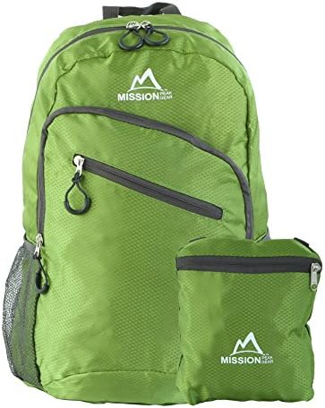 Mission Peak Gear Lite 1800 Foldable Packable Hiking Backpack Daypack, Ultra Lightweight, Durable Light Backpack, Camping, Outdoor, Travel, Biking, School, Carry On Backpack