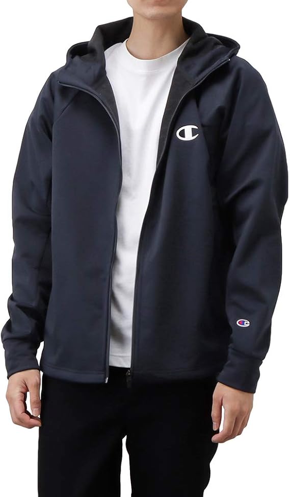 Amazon Champion チャンピオン パーカー フリース メンズ ボンディングフリース ジップパーカー ジップアップパーカー スウェット C3 Ss115 ネイビー L トレーナー パーカー 通販