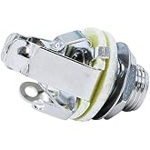 2 Pack of Pure Tone Full-contact Output Jack for Guitar/Bass, with Mounting Hardware