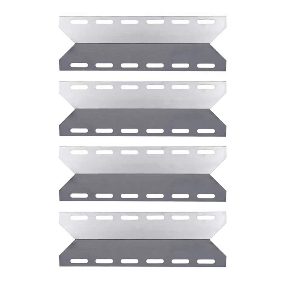 LOKHING 92341 (4-Pack) BBQ Spares Gas Grill Replacement Parts Stainless Steel BBQ Heat Plate Gas Grill Heat Shield Tent for Charmglow, Nexgrill, Kirkland, Perfect Flame and Others Models Gas Grill