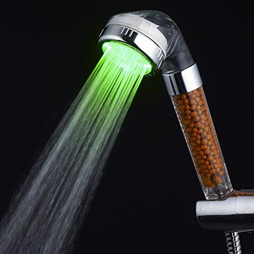 Fitiger Three-color LED Temperature Control Handheld Shower Head FI-A23,Intelligent Control,No Batteries ever Needed