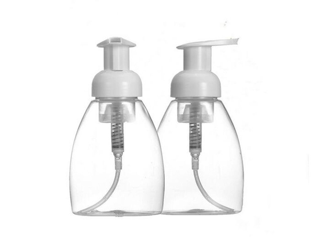 erioctry 250ML Refillable Empty Foamer Dispenser Pump Bottles Cosmetics Lotion Makeup Shampoo Facial Cleanser Liquid Foaming Containers for Home and Travel Use
