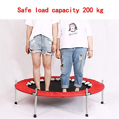 Trampoline with Safety Enclosure Net, 5-Foot Round Bounce Jumper for Indoor/Outdoor, Built-in Zipper Heavy Duty Frame, Kids Basketball Hoop Trampoline for Great Gift (As Shown) - Thumbnail 5