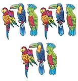 Beistle S55926AZ3, 9 Piece Exotic Bird Cutouts, 17"