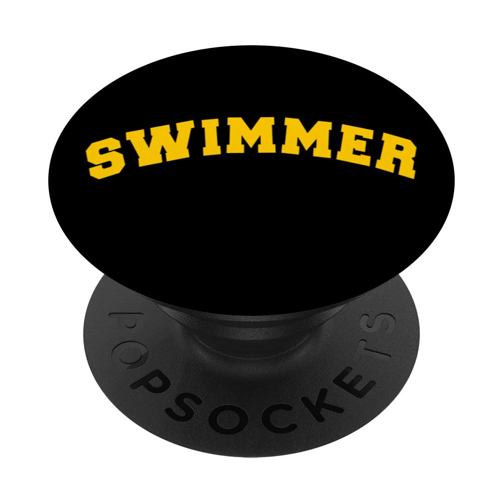 Swimming Swimmer women's men's swimmer swimming swim fun PopSockets Swappable PopGrip