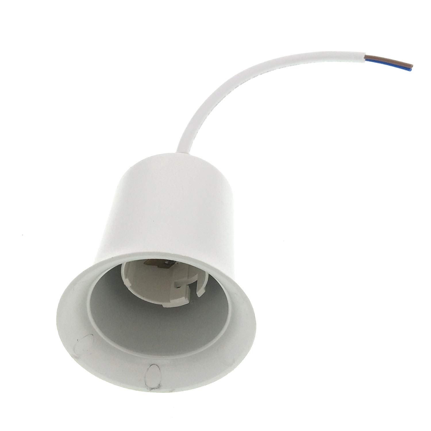 B22 Bayonet Lamp Holder,Phenolic BS Waterproof Screw Lampholder (White, waterproof)