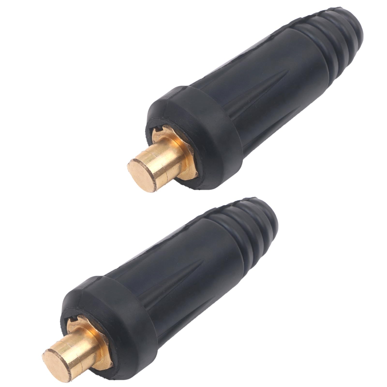 2 Pack Welding Cable Connector Plug, DKJ50-70 Male Rubber Brass Dinse Quick Fitting for Electric Welding Machine