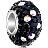 ShinyJewelry 925 Sterling Silver Birthday Gifts Simulated Birthstone Charms Bead for Bracelet