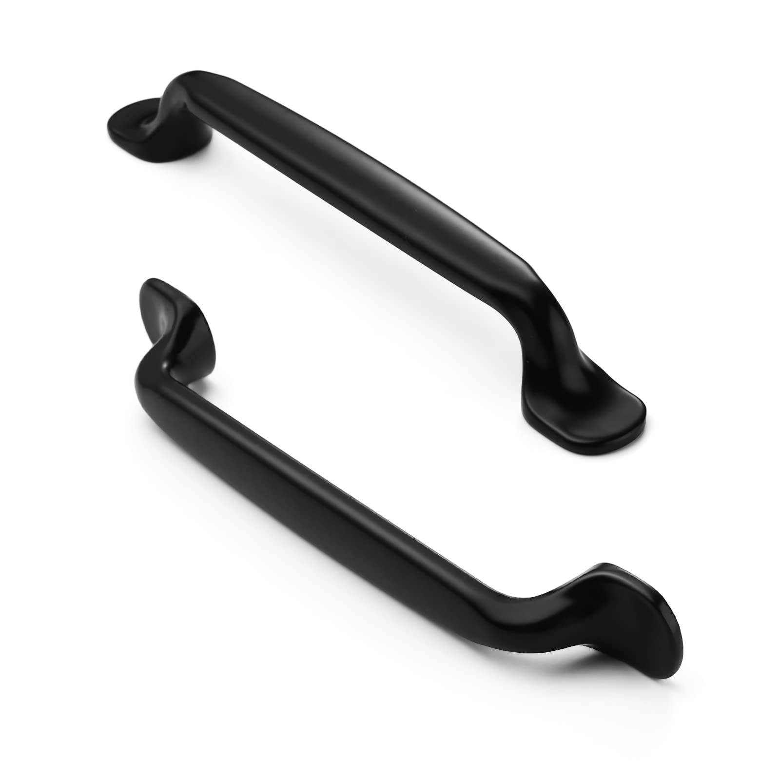FURNIWARE 12Pack Cabinet Hardware Drawer Appliance Pulls, Kitchen Cabinet Door Handles Pull, Matt Black-5 Inch(128mm) Hole Center