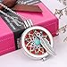 HOUSWEETY Aromatherapy Essential Oil Diffuser Necklace - Locket Pendant, 3 Colorful Pads, 23