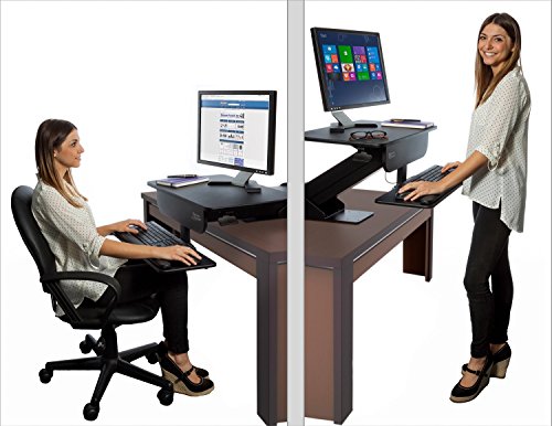 Prosumer's Choice Adjustable Height Gas Spring Easy Lift Standing Desk Sit-Stand Up Desk Computer Workstation