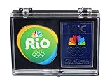 2016 NBC Rio Olympic Pin Set - Media Logo & Peacock in Gift Box