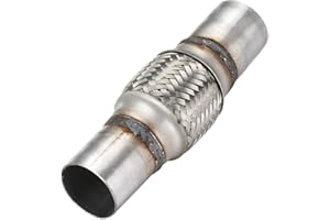 Autarboor Exhaust Flex Pipe, 1.75''x 6''Stainless Steel Heavy Duty Exhaust Flex Pipe, Double Braid Exhaust Flex Tube, Overall Length 10''