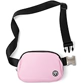 Rubina Anywhere Belt Bag LUXE | Crossbody Bag for Women | Unisex Hip Waist Pack for Hiking, Workout, Running, Traveling, Festivals | Chest Bag | Adjustable Strap | Metal Buckle (Ballerina Pink)