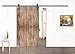 DIYHD 10ft Rustic Black Bent Straight Basic Item Big Barn Wood Door Sliding Track Hardware (10FT-Arrow Single door kit)