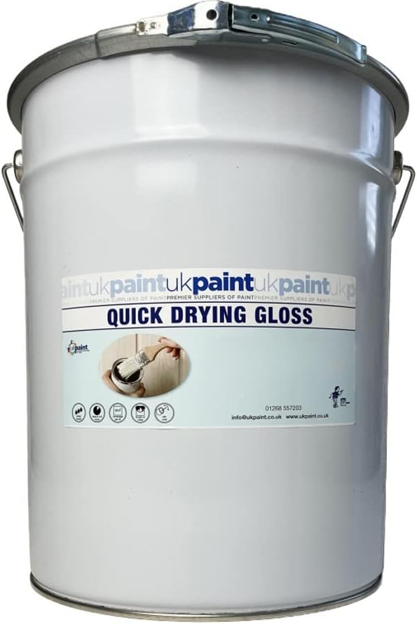 UK PAINT Acrylic Gloss 2.5L Dark Grey Interior Exterior Wood Metal Paint