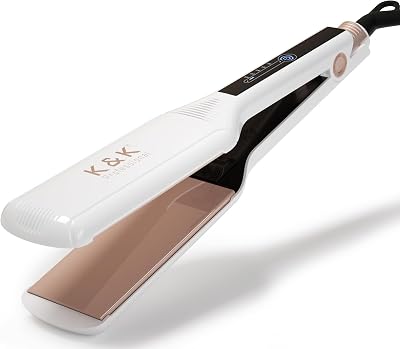 K&K Extra Wide Flat Iron Hair Straightener 57 mm Nano Titanium Plates