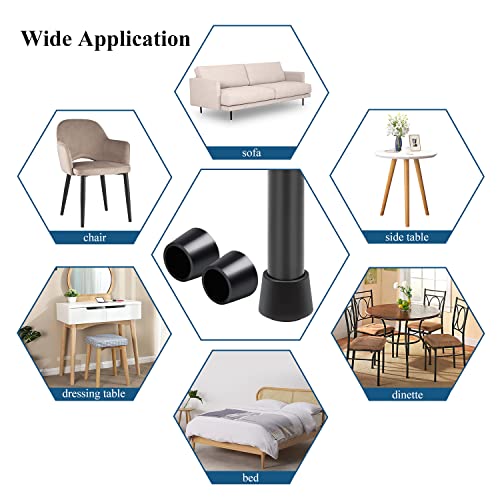 Sopito Chair Leg Tips Caps 1 Inch Rubber Table Chair Leg Caps,16 PCS