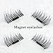 New False MAGNETIC Eyelashes by KiwiBrand, 4 Pcs/1 Pairs 3D Magnetic False Eyelashes Soft Fake Eyelashes Natural Eye | Mink Eyelashes for Natural Look | Reusable Best Fake Lashes