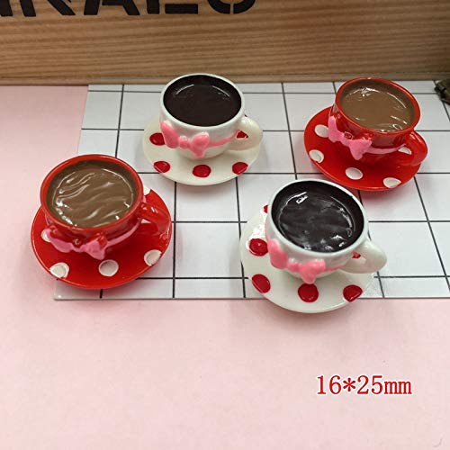 ZAMTAC ! 5pcs/lot Resin Kawaii Newest Miniature Cups for Scrapbooking, Dollhouse Accessory, Embellishment DIY - (Color: Mix Different Design)