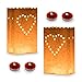 Grinde NO 20pcs Luminary Candle Bags Fire-Retardant Wishing Lanterns Luminary Bags Reusable Light Holder with 20pcs Scented Candles