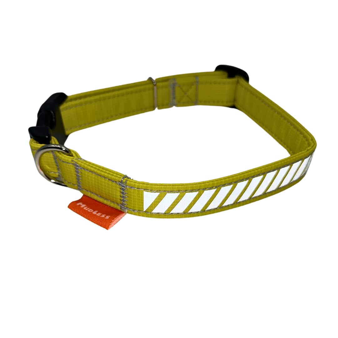 MUDLESS Waterproof Reflective Dog Training Collar - Durable & Lightweight Waterproof Dog Collar, Enhanced Visibility, Fast-Drying - Ideal for Walks, Training & Outdoor Adventures (Yellow, XS) — image 1