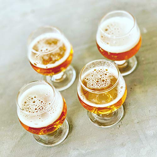 6 Piece Tasting Glass Set, Perfect for Brandy, Whiskey, Scotch, Bourbon, Craft Beer, Spirits & Wine, Short-Stemmed Tulip, 5.5 oz