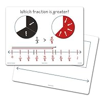 EAI Education Fraction Fluency Flexible Dry-Erase Boards - Set of 10