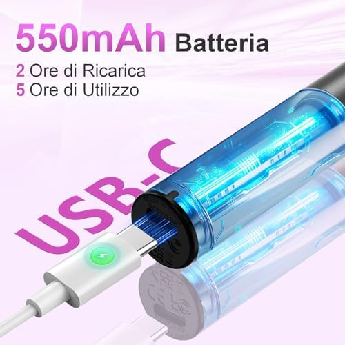 Fresa per Unghie Professionale – 12 in 1 Trapano Unghie Elettrico 35000 RPM con Display LCD, 5 Velocità Regolabili. Fresa per unghiein Gel e Acrilico, Manicure e Pedicure