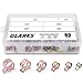 Glarks 80Pcs Spring Band Type Clips Air Hose Tube Water Pipe Fuel Pipe Silicone Vacuum Hose Clamp Fasteners Assortment Kit (7mm 10mm 11mm 14mm 16mm 17mm)